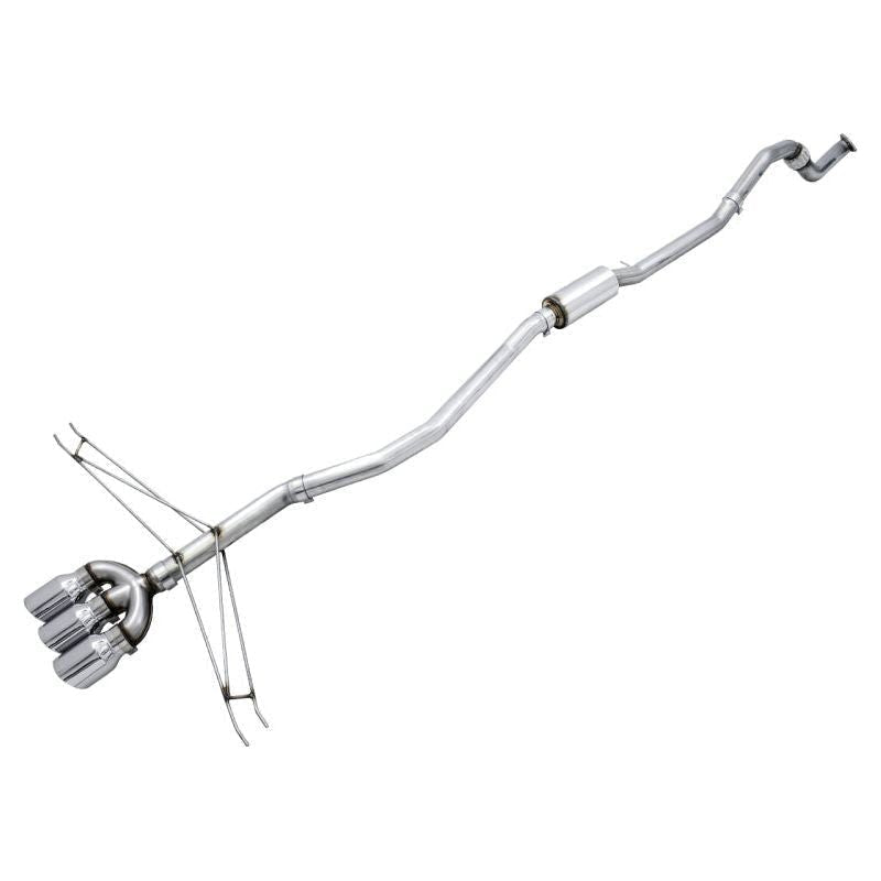 AWE Tuning 2016+ Honda Civic Si Track Edition Exhaust w/Front Pipe & Triple Chrome Silver Tips - The Coin Has A Say