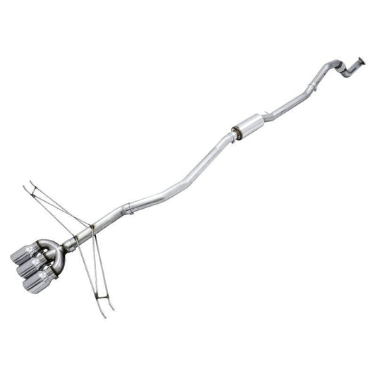 AWE Tuning 2016+ Honda Civic Si Track Edition Exhaust w/Front Pipe & Triple Chrome Silver Tips - The Coin Has A Say