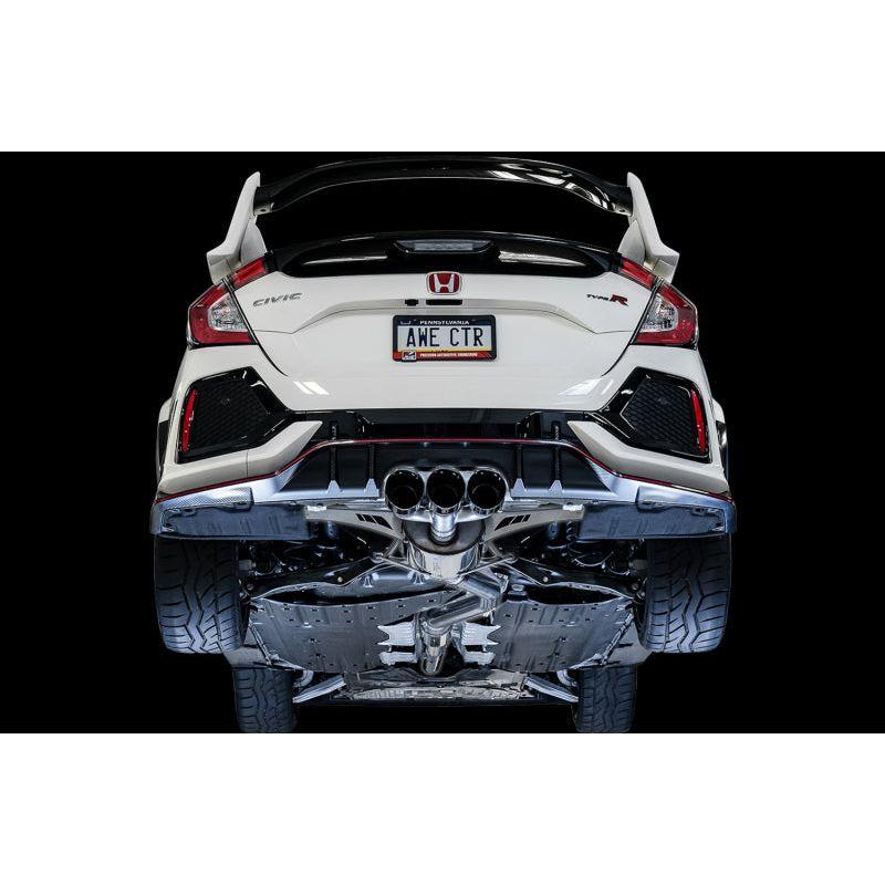 AWE Tuning 2017+ Honda Civic Type R Touring Edition Exhaust w/Front & Mid Pipe - Diamond Blk Tips - The Coin Has A Say