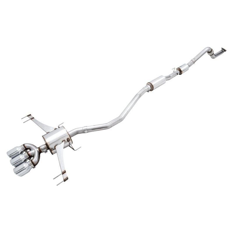 AWE Tuning 2017+ Honda Civic Type R Touring Edition Exhaust w/Front & Mid Pipes - Chrome Silver Tips - The Coin Has A Say