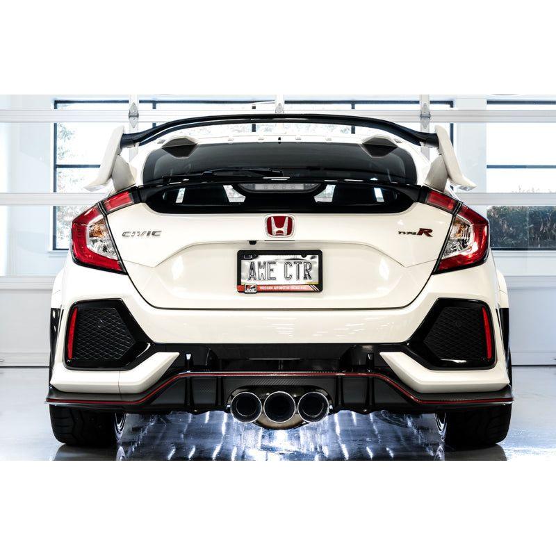AWE Tuning 2017+ Honda Civic Type R Track Edition Exhaust w/Front Pipe & Triple Chrome Silver Tips - The Coin Has A Say