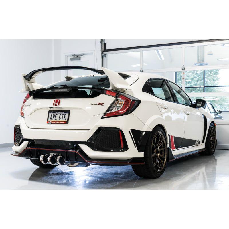AWE Tuning 2017+ Honda Civic Type R Track Edition Exhaust w/Front Pipe & Triple Chrome Silver Tips - The Coin Has A Say