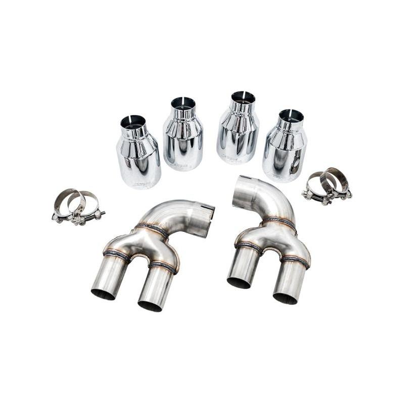 AWE Tuning 2019+ BMW M340i (G20) Non-Resonated Touring Edition Exhaust - Quad Chrome Silver Tips - The Coin Has A Say