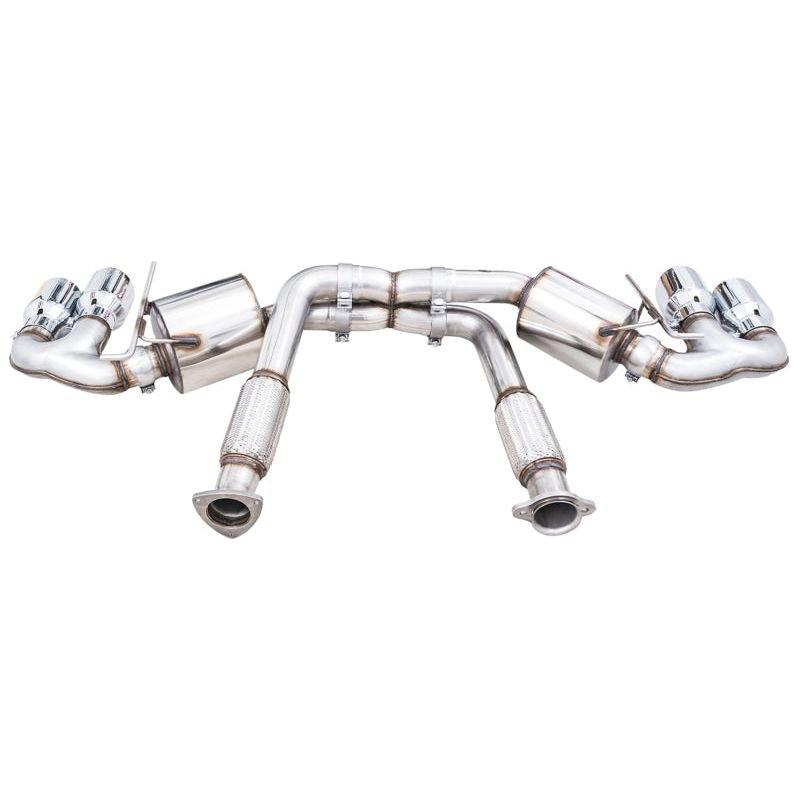 AWE Tuning 2020 Chevrolet Corvette (C8) Touring Edition Exhaust - Quad Chrome Silver Tips - The Coin Has A Say