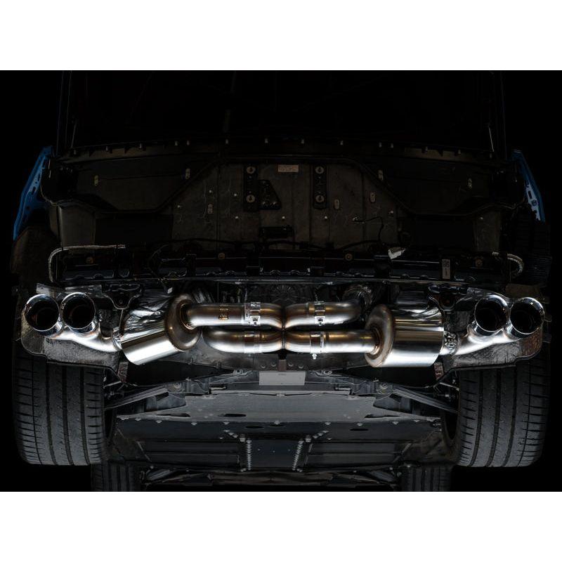 AWE Tuning 2020 Chevrolet Corvette (C8) Touring Edition Exhaust - Quad Chrome Silver Tips - The Coin Has A Say