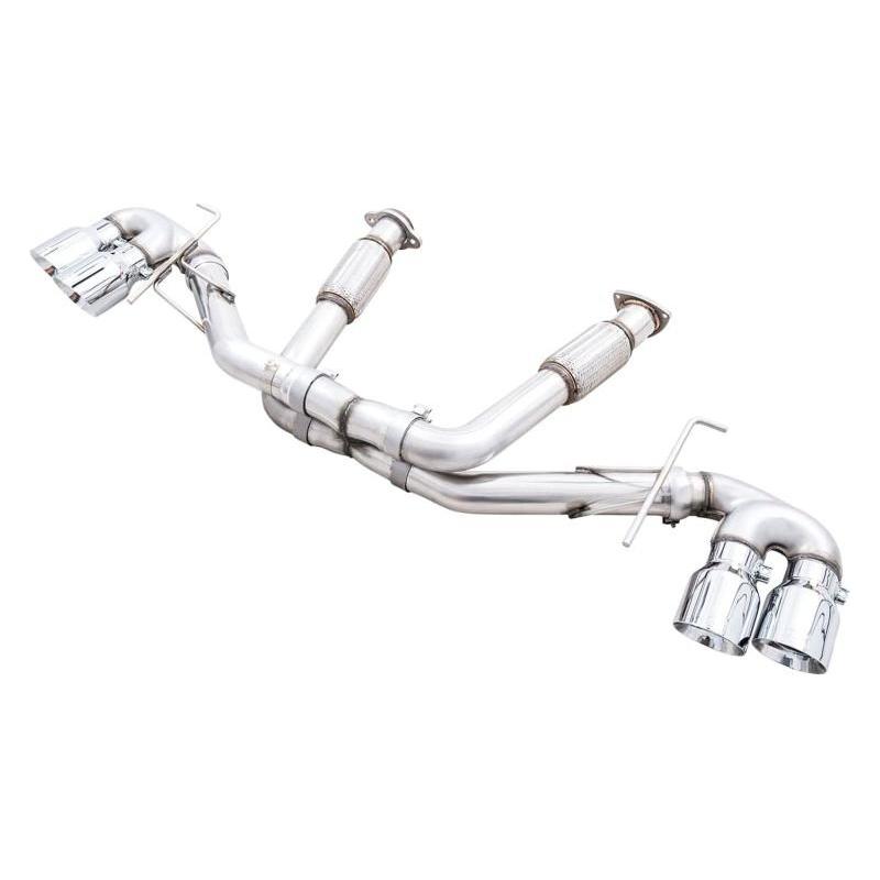 AWE Tuning 2020 Chevrolet Corvette (C8) Track Edition Exhaust - Quad Chrome Silver Tips - The Coin Has A Say