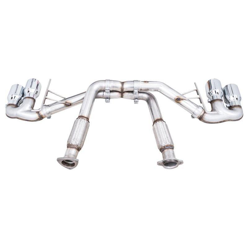 AWE Tuning 2020 Chevrolet Corvette (C8) Track Edition Exhaust - Quad Chrome Silver Tips - The Coin Has A Say