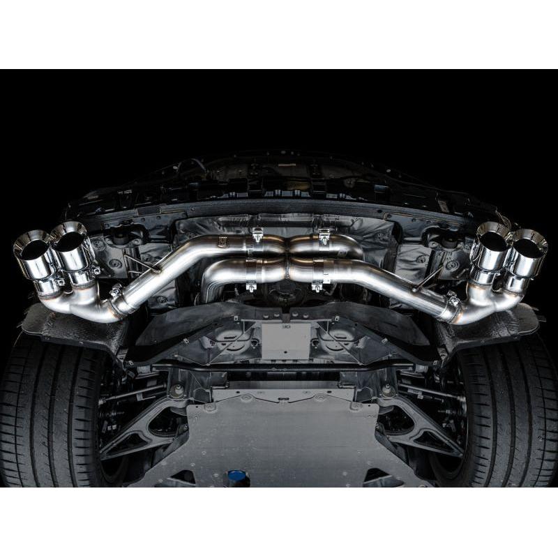 AWE Tuning 2020 Chevrolet Corvette (C8) Track Edition Exhaust - Quad Chrome Silver Tips - The Coin Has A Say