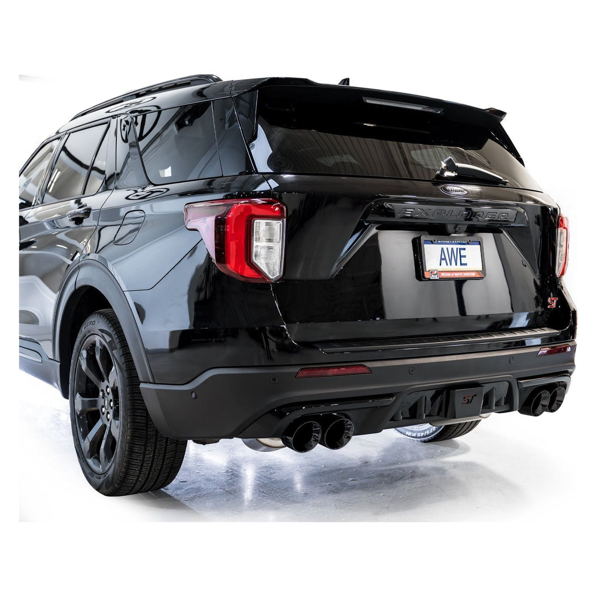 AWE Tuning 2020+ Ford Explorer ST Touring Edition Exhaust w/ Diamond Black Tips - The Coin Has A Say