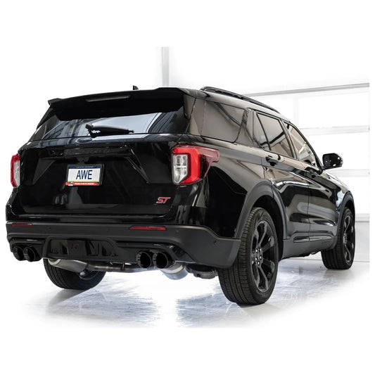 AWE Tuning 2020+ Ford Explorer ST Touring Edition Exhaust w/ Diamond Black Tips - The Coin Has A Say