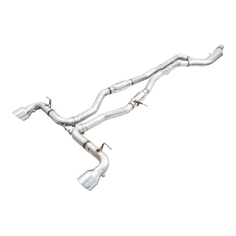 AWE Tuning 2020+ Toyota Supra A90 Track Edition Exhaust - 5in Chrome Silver Tips - The Coin Has A Say
