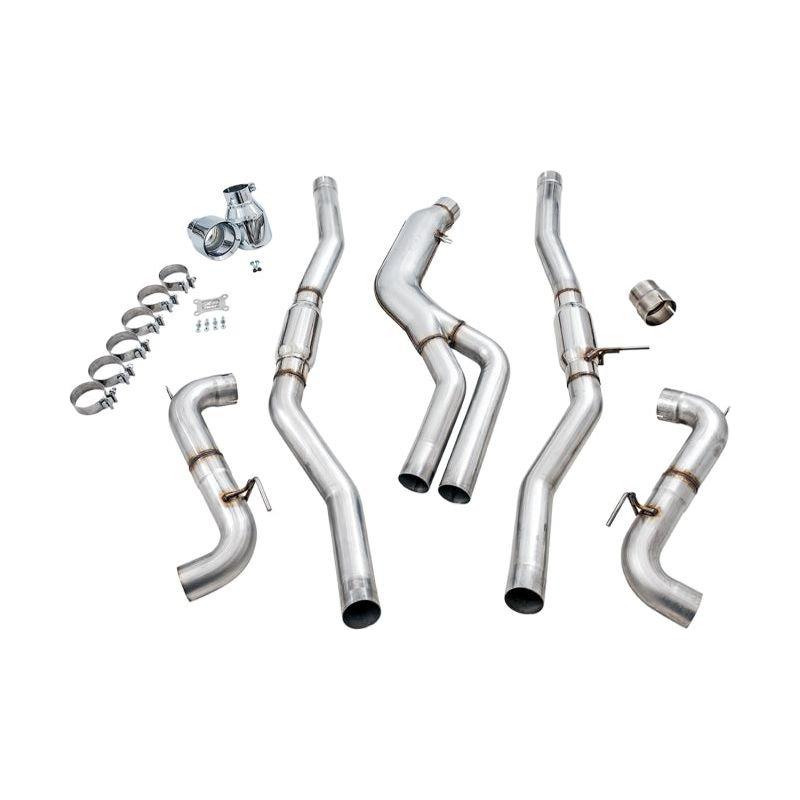 AWE Tuning 2020+ Toyota Supra A90 Track Edition Exhaust - 5in Chrome Silver Tips - The Coin Has A Say