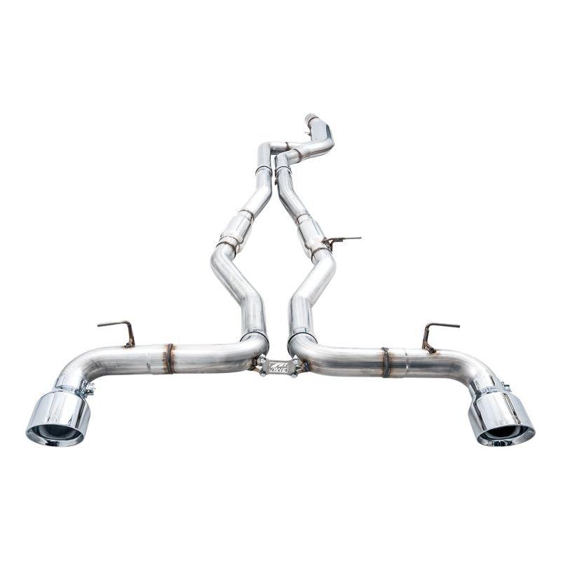 AWE Tuning 2020+ Toyota Supra A90 Track Edition Exhaust - 5in Chrome Silver Tips - The Coin Has A Say
