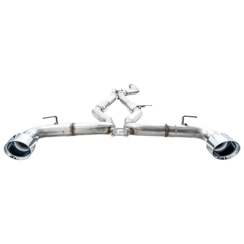 AWE Tuning 2020+ Toyota Supra A90 Track Edition Exhaust - 5in Chrome Silver Tips - The Coin Has A Say