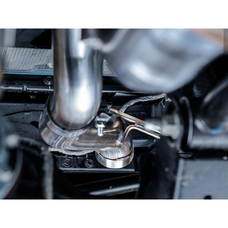 AWE Tuning 2021+ Ford Bronco 0FG Exhaust (No Tips) w/ Bash Guard - The Coin Has A Say