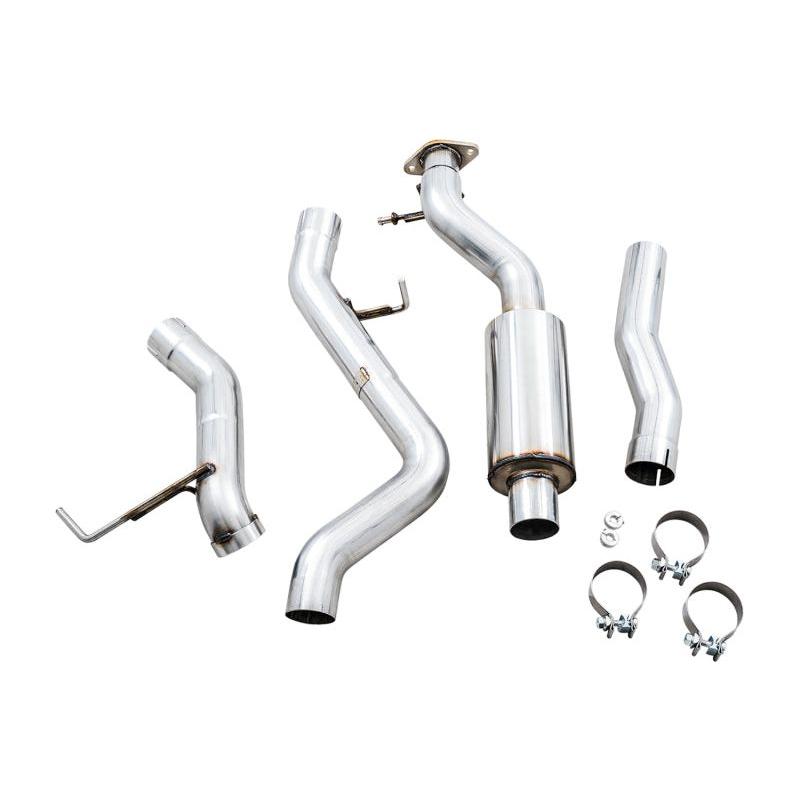 AWE Tuning 2021+ Ford Bronco 0FG Exhaust (No Tips) w/ Bash Guard - The Coin Has A Say