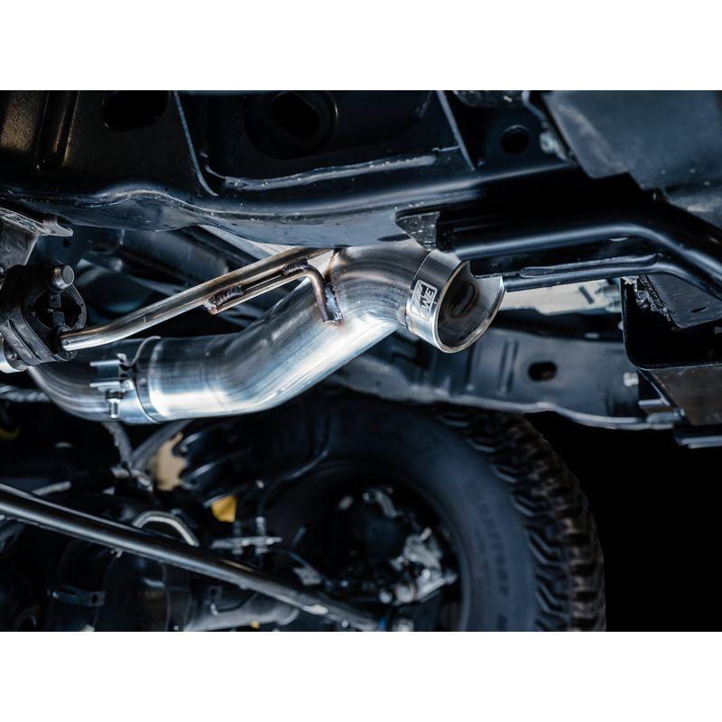 AWE Tuning 2021+ Ford Bronco 0FG Exhaust (No Tips) w/ Bash Guard - The Coin Has A Say