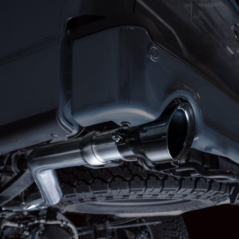 AWE Tuning 2021+ Ford F-150 Tremor (w/ Bumper Cutouts) 0FG Non-Resonated Catback -Diamond Black Tips - The Coin Has A Say