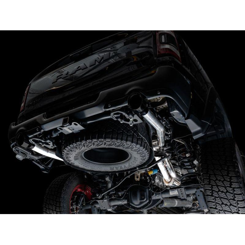 AWE Tuning 2021 RAM 1500 TRX 0FG Cat-Back Exhaust - Diamond Black Tips - The Coin Has A Say