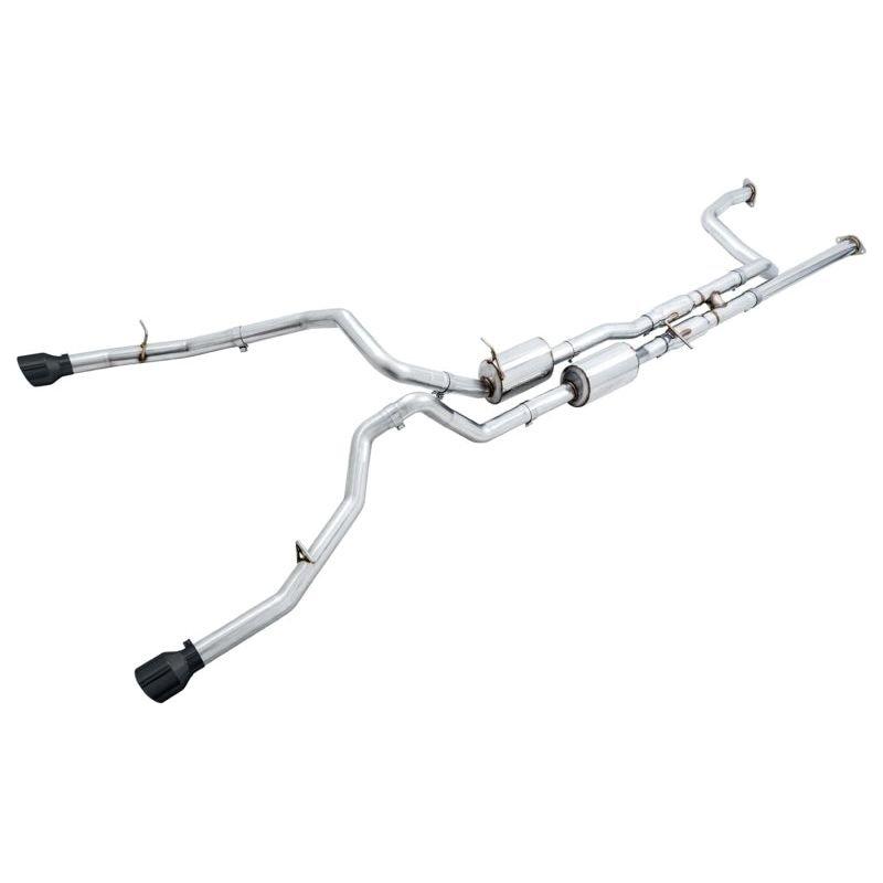 AWE Tuning 2021 RAM 1500 TRX 0FG Cat-Back Exhaust - Diamond Black Tips - The Coin Has A Say