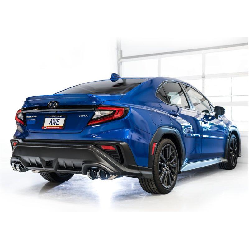 AWE Tuning 2022+ VB Subaru WRX Track Edition Exhaust - Chrome Silver Tips - The Coin Has A Say