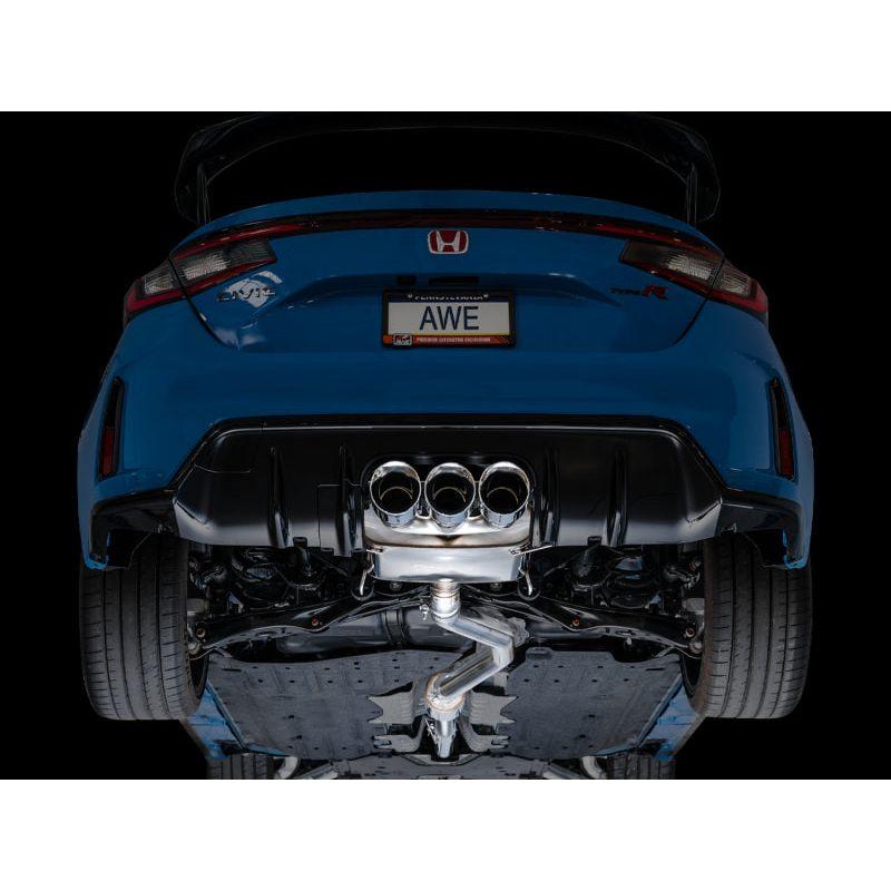 AWE Tuning 2023 Honda Civic Type R FL5 Touring Edition Exhaust w/ Triple Chrome Silver Tips - The Coin Has A Say