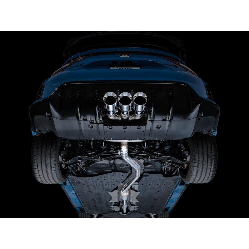 AWE Tuning 2023 Honda Civic Type R FL5 Touring Edition Exhaust w/ Triple Chrome Silver Tips - The Coin Has A Say
