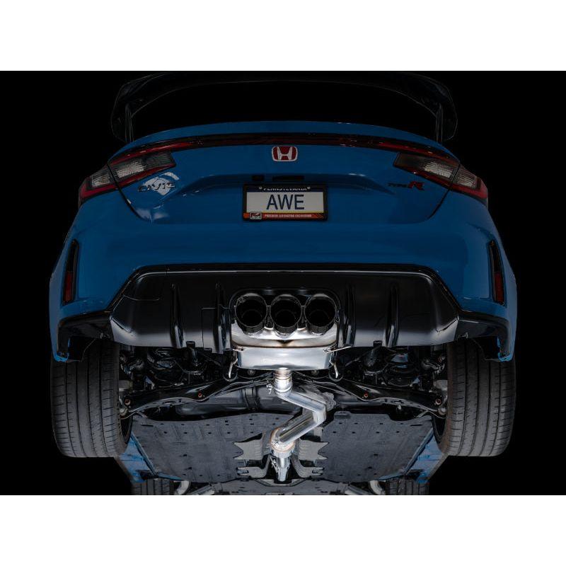 AWE Tuning 2023+ Honda Civic Type R FL5 Touring Edition Exhaust w/ Triple Diamond Black Tips - The Coin Has A Say