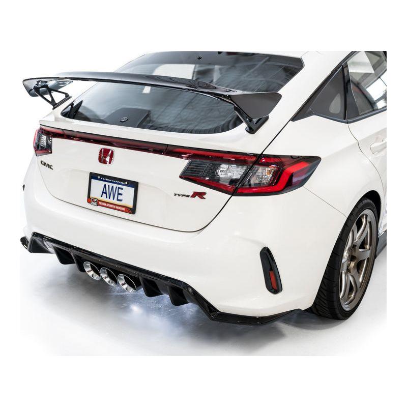 AWE Tuning 2023+ Honda Civic Type R FL5 Track Edition Exhaust w/ Triple Chrome Silver Tips - The Coin Has A Say