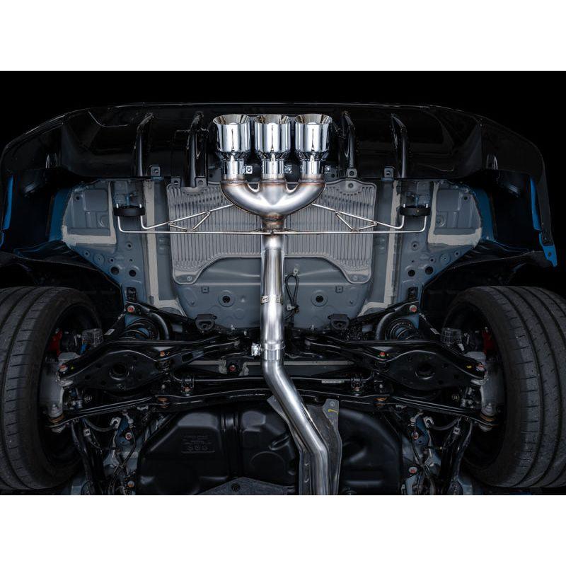 AWE Tuning 2023+ Honda Civic Type R FL5 Track Edition Exhaust w/ Triple Chrome Silver Tips - The Coin Has A Say