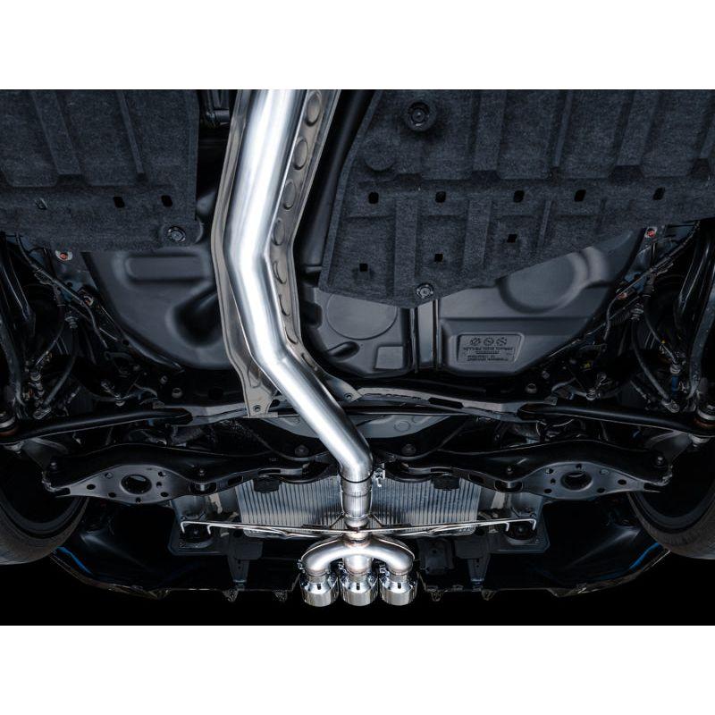 AWE Tuning 2023+ Honda Civic Type R FL5 Track Edition Exhaust w/ Triple Chrome Silver Tips - The Coin Has A Say