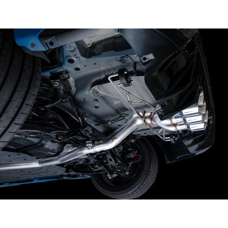 AWE Tuning 2023+ Honda Civic Type R FL5 Track Edition Exhaust w/ Triple Chrome Silver Tips - The Coin Has A Say