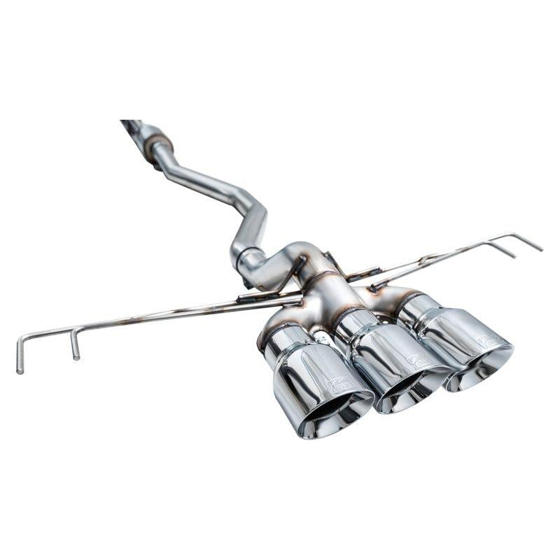 AWE Tuning 2023+ Honda Civic Type R FL5 Track Edition Exhaust w/ Triple Chrome Silver Tips - The Coin Has A Say