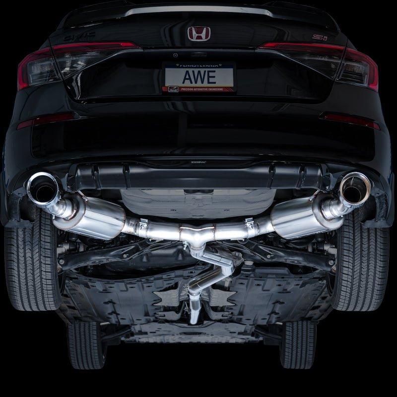 AWE Tuning 22+ Honda Civic Si/Acura Integra Touring Edition Catback Exhaust - Dual Chrome Silver Tip - The Coin Has A Say