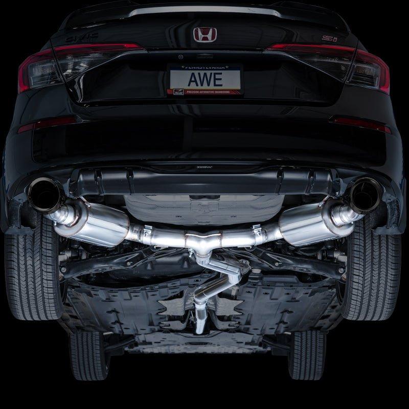 AWE Tuning 22+ Honda Civic Si/Acura Integra Touring Edition Catback Exhaust - Dual Diamond Black Tip - The Coin Has A Say
