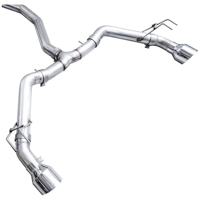 AWE Tuning 22+ Honda Civic Si/Acura Integra Track Edition Catback Exhaust - Dual Chrome Silver Tips - The Coin Has A Say