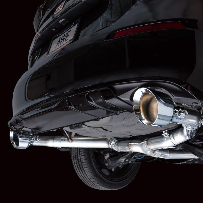 AWE Tuning 22+ Honda Civic Si/Acura Integra Track Edition Catback Exhaust - Dual Chrome Silver Tips - The Coin Has A Say