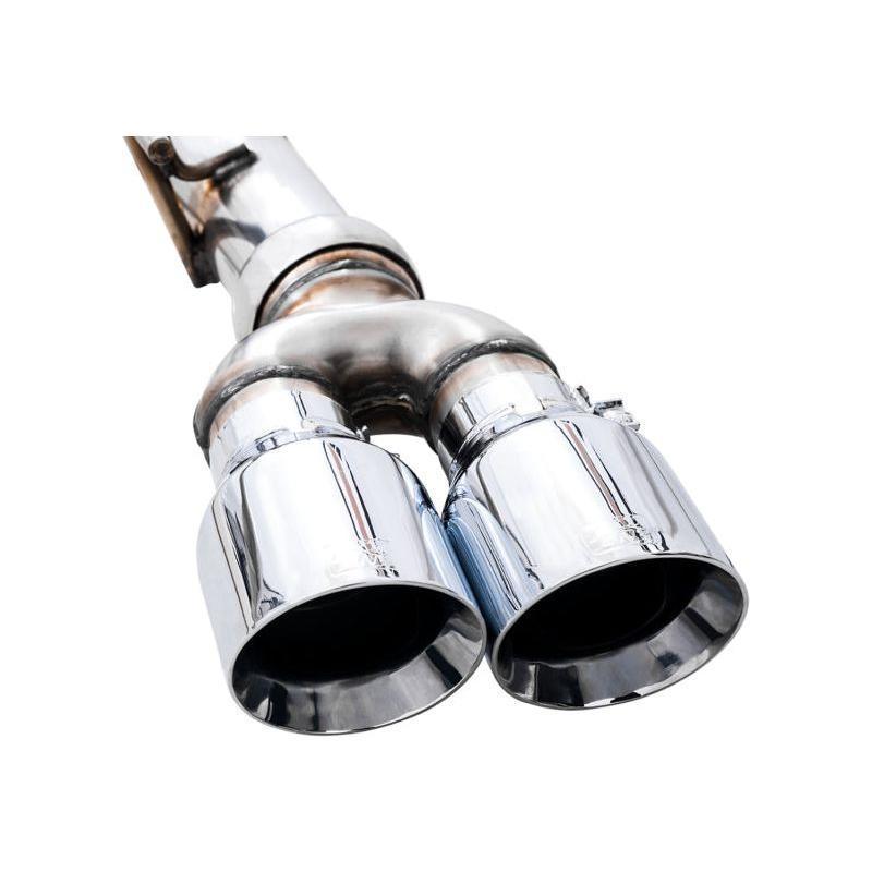 AWE Tuning 4th Gen GM 1500 5.3L 0FG Catback Split Rear Exit (w/ Bumper Cutouts) - Quad Chrome Tips - The Coin Has A Say