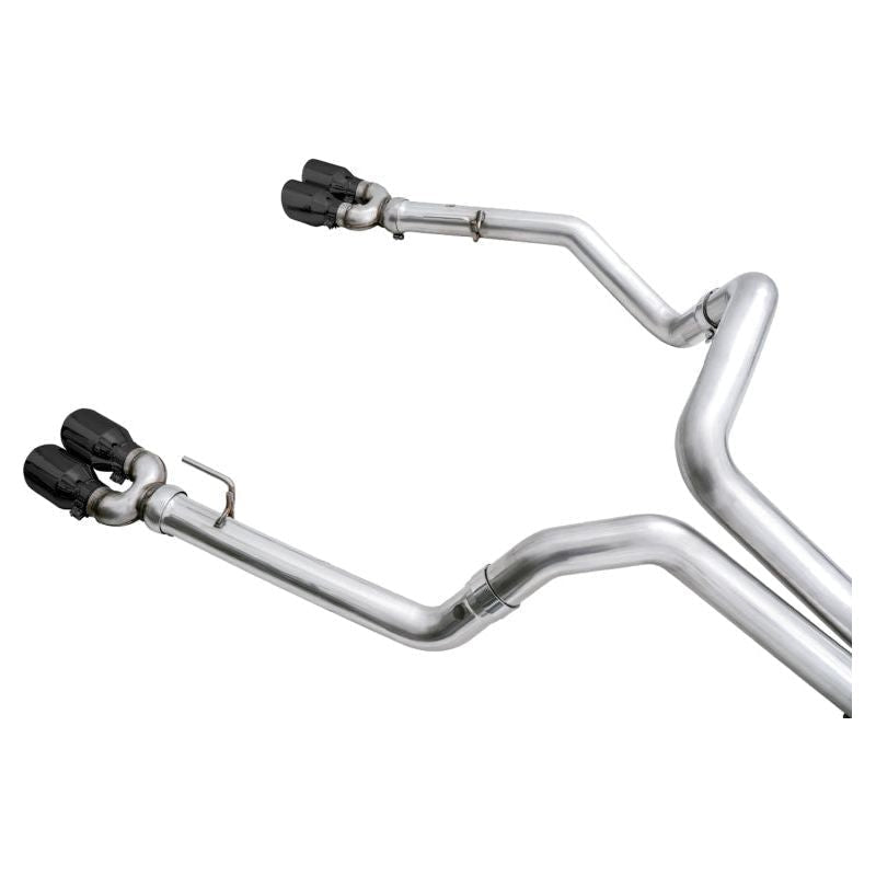 AWE Tuning 4th Gen GM 1500 6.2L 0FG Catback Split Rear Exit (w/ Bumper Cutouts) - Quad Diamond Tips - The Coin Has A Say
