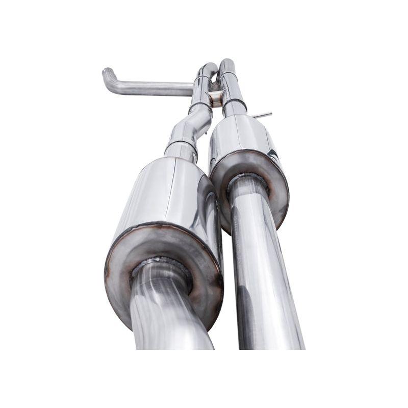 AWE Tuning 4th Gen GM 1500 6.2L 0FG Catback Split Rear Exit (w/ Bumper Cutouts) - Quad Diamond Tips - The Coin Has A Say
