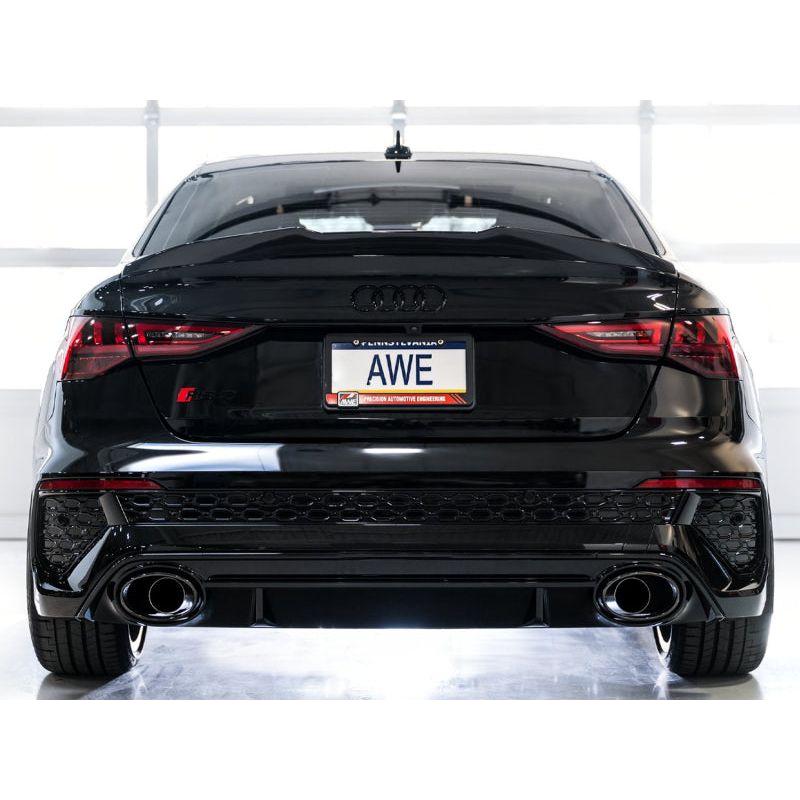 AWE Tuning Audi 22-23 8Y RS3 Cat-Back SwitchPath Exhaust (No Tips) - The Coin Has A Say