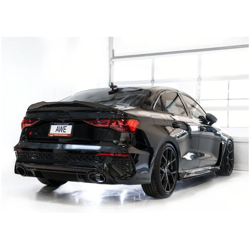 AWE Tuning Audi 22-23 8Y RS3 Cat-Back SwitchPath Exhaust (No Tips) - The Coin Has A Say
