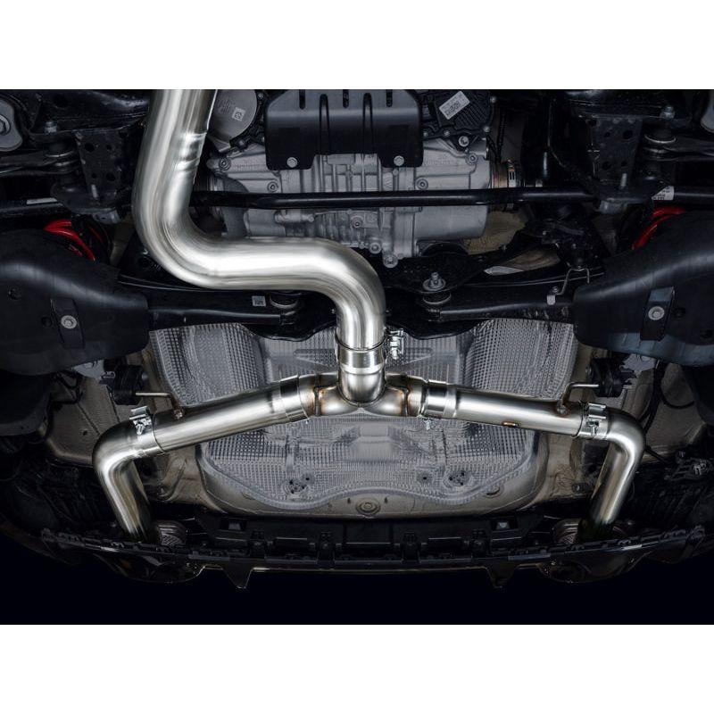 AWE Tuning Audi 22-23 8Y RS3 Cat-Back Track Edition Exhaust System - No Tips - The Coin Has A Say