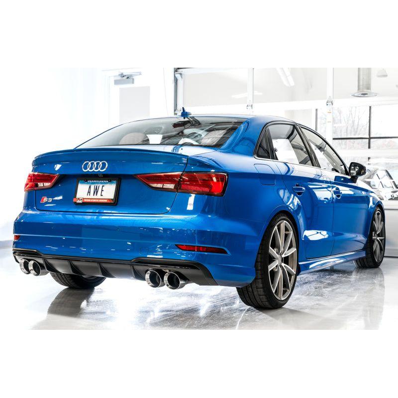 AWE Tuning Audi 8V S3 SwitchPath Exhaust w/Chrome Silver Tips 102mm - The Coin Has A Say