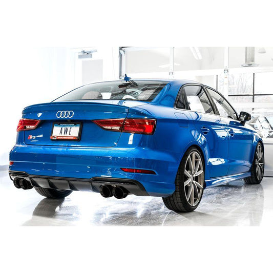 AWE Tuning Audi 8V S3 SwitchPath Exhaust w/Diamond Black Tips 102mm - The Coin Has A Say