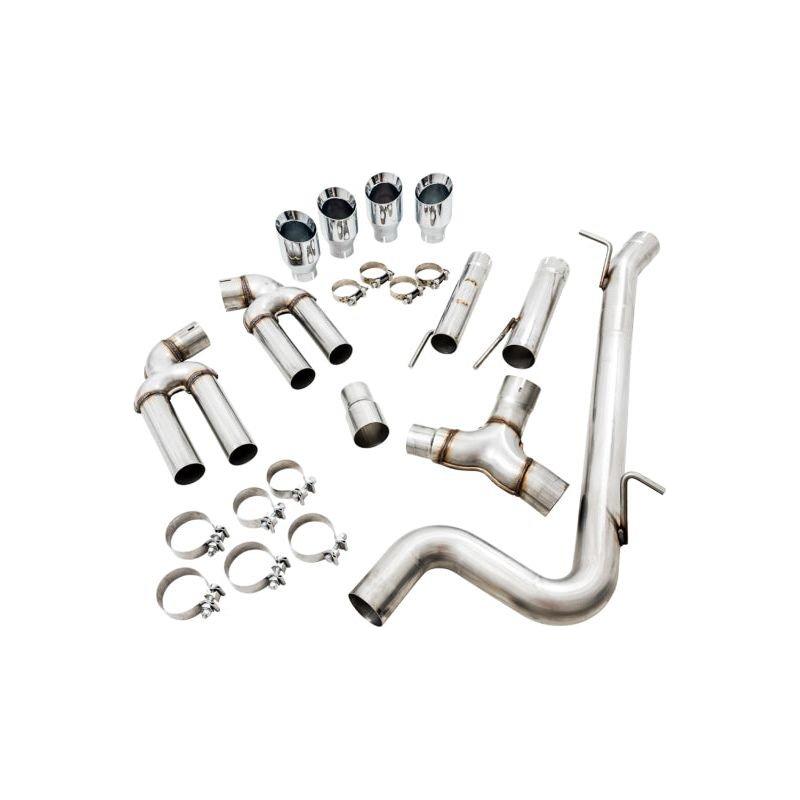AWE Tuning Audi 8V S3 Track Edition Exhaust w/Chrome Silver Tips 102mm - The Coin Has A Say