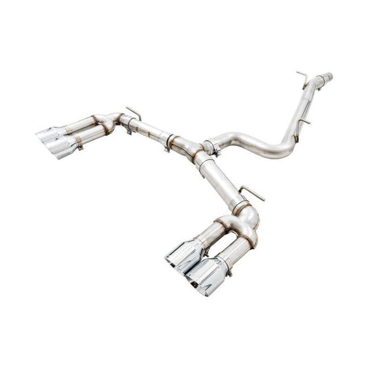 AWE Tuning Audi 8V S3 Track Edition Exhaust w/Chrome Silver Tips 102mm - The Coin Has A Say
