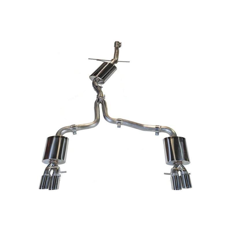 AWE Tuning Audi B8 A4 Touring Edition Exhaust - Quad Tip Polished Silver Tips - Does Not Fit Cabrio - The Coin Has A Say