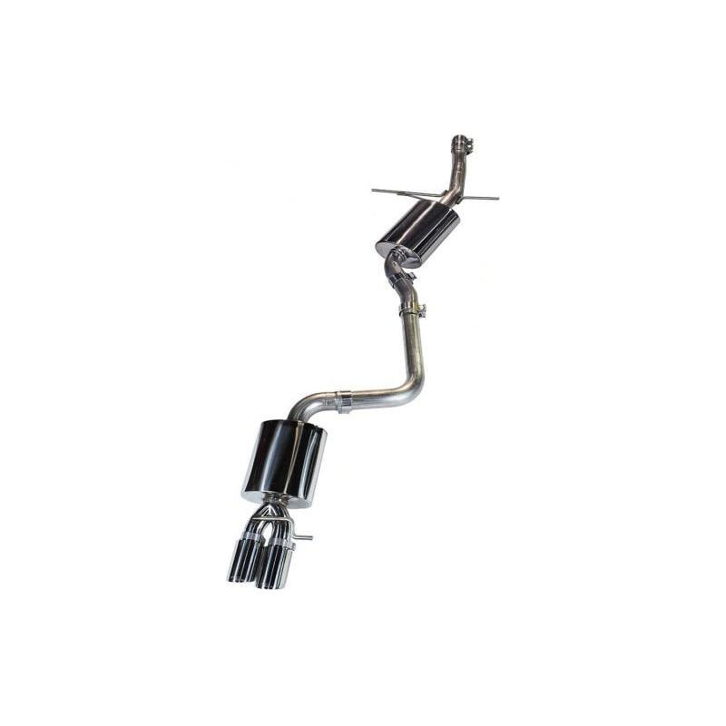 AWE Tuning Audi B8 A4 Touring Edition Exhaust - Single Side Polished Silver Tips - The Coin Has A Say