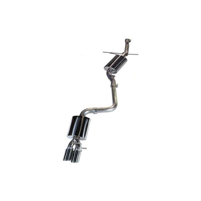 AWE Tuning Audi B8 A5 2.0T Touring Edition Single Outlet Exhaust - Diamond Black Tips - The Coin Has A Say